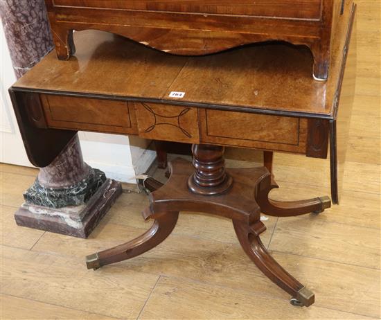 A George IV mahogany sofa table W.76cm